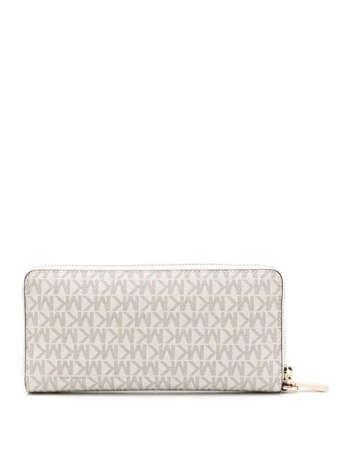 michael kors jet set monogram continental wallet silver|jet set zip around wallet.